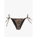 Yanları Bağlamalı Leopar Desenli Bikini Altı