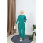 Yanları Cepli Sandy Pantolonlu Takım - Benetton Yeşili - 1