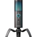 Yanmai Rgb Q18 USB Profesyonel Kondenser Oyuncu Mikrofonu | Değiştirilebilir Kardioid ve Tüm Yönlü Ses Modu, 3.5mm Kulaklık Takip Çıkışı, Tam Metal Gövde ve 360° Ayarlanabilir Tripod Standı - Siyah
