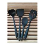 Yanmaz Yapışmaz Komple Silikon Spatula Kepçe Kaşık Seti 4 Parça