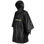 Yansıtıcı şeridi Olan Yağmur Ponchos, Erkekler Için su Geçirmez Yağmurluk, Sırt çantası Için Büyük Boy Panço, yürüyüş, Kamp, turuncu, Yetişkinler Ve Gençler Için Nefes Alabilen Yağmur Ceketi (BLACK)