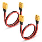 YAODHAOD XT60 Fiş Uzatma Kablosu 12AWG 50CM Silikon Kablo, RC Lipo Pil için XT60 Konektör, Kendin Yap Yedek Parça Uzaktan Kumanda Oyuncak Parçaları (2 ADET)