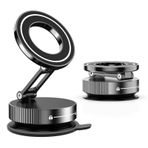 YAOKEEP Vakum Manyetik Araç Telefonu Tutacağı, 360 ° Ayarlanabilir Manyetik Telefon Tutacağı, MagSafe için Eller Serbest Vantuzlu Telefon Montajı, Tüm Akıllı Telefonlar ve Tüm Araba Modelleri için