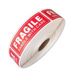 Yaootely 1 rulo / 500 adet kırılabilir çıkartma - bakım etiketleriyle kırılabilir - değiştirmek, göndermek, göndermek ve göndermek için