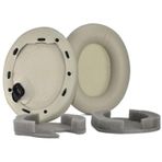 Yaowanguan Sony WH-1000XM4 Kulaklıklar, Protein Deri Gri Klips WH1000XM4 Earpads w/Köpük 1 Çift için Kulak Pedleri Yedek Yastıklar