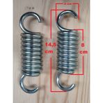 Yapa Yavuzpaşalar 7 mm Çelik 2li Salıncak Yayı - Uzun - 10 Boğum - 14,5 cm - Galvanizli - Düz Kancalı