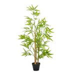 Yapay Ağaç Bambu Ağacı 3 Gövdeli 100*40cm Siyah Plastik Saksılı