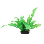 Yapay Balık Tankı Süslemeleri, Yapay Plastik Akvaryum Dekor Bitkileri Dalga Yosun Çimi 3'lü Paket Çok Renkli 7.5x6x23cm(Green)