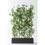 Yapay Bambu Seperatör Ahşap 100 Cm (Antrasit)