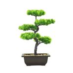 Yapay Bitkiler Sergileme Ağacı 40cm Büyük Yapay Çam Ağacı Bonsai Plastik Ağaç Saksı Gerçek Dokunma Bitkileri Saksı Ev Ofis Bahçe Dekorasyonu Kitap Rafı Dekor Süsleri