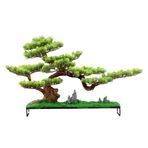 Yapay Bonsai Ağacı Artificial Bonsai Tree Green With Ceramic Pot Fake Plants For Home,Bookshelf, Office Desk Decor Sahte Bitkiler