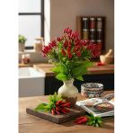 Yapay Çiçek 3Lü Set Kırmızı Biber Demeti 35Cm 81 Biberli Vitrin