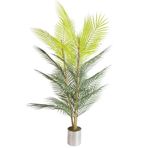 Yapay Çiçek Areka Ağacı Palmiye Ağacı Bambu Saplı Siyah Saksılı S (518257143)