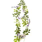 Yapay çiçek çiçeği, Garland Fake Silk Vine Rattan Hanging Flowers For Home Garden Wedding Arch Floral Decor For Decoration(Purple,5pcs)