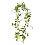 Yapay çiçek çiçeği, Garland Fake Silk Vine Rattan Hanging Flowers For Home Garden Wedding Arch Floral Decor For Decoration(White,5pcs)