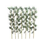 Yapay Çiçek Deposu Kumaş Yapraklı Doğal Bambu 135-150 Cm 7 Adet