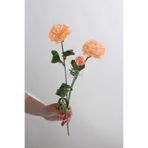 Yapay Çiçek Deposu Yapay Çiçek 3lü Şakayık Ranunculus Dalı 50 cm Şeftali
