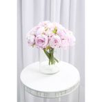 Yapay Çiçek Deposu Yapay Çiçek 6lı ipek Peony Şakayık Gül Demeti 25 cm Lila