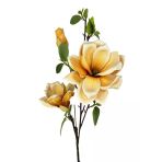 Yapay Çiçek Eva Somon Manolya 3 Çiçekli Uzun Dal 90Cm Gerçeksi Doku Vitrin