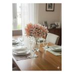 Yapay Çiçek Evi 1 Adet Krem+Somon Çan Çiçeği 34 Cm Ev Vazo Dekor Süsü Sevgililer Günü
