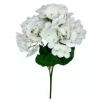 Yapay Çiçek Islak Ortanca Çiçeği Beyaz 45Cm 5Dal Islak Gerçeksi Dokulu