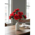 Yapay Çiçek Kırmızı 10Lu Gül Demeti 40*30Cm Vitrin