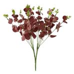 Yapay Çiçek Okaliptus Demet Kırmızı Aradal Garnitür Eucalyptus