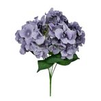 Yapay Çiçek Ortanca Çiçeği Demeti 43 Cm Açık Koyu Lila