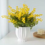Yapay Çiçek Sarı Mimoza Demeti 5 Dallı 38Cm Mimosa Yapay Bitki Vitrin