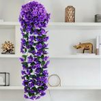 Yapay Çiçek Sarkan Menekşe Balkon,duvar Süsü 70 cm Mor
