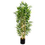YAPAY ÇİÇEKÇİNİZ 5 Gövdeli Yoğun Yapraklı 120 Cm Bambu Ağacı