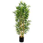 Yapay Çiçekçiniz 5 Gövdeli Yoğun Yapraklı 120 Cm Yapay Bambu Ağacı