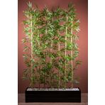 YAPAY ÇİÇEKÇİNİZ Siyah Saksıda 170 Cm Bambu Seperatör