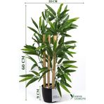 Yapay Çiçekçiniz Taş Detaylı Saksıda 60 Cm Yapay Bambu Ağacı