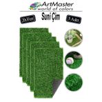 Yapay Çim 20X30 Cm 5 Adet A4 Boyutunda Dekoratif Maket Çim Yapay Çim Halı Teraryum Suni Çim