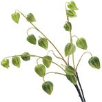 Yapay Çin Feneri Sapları - Gerçek Dokunuş PU Physalis - 100 cm Uzunluk - Ev, Etkinlik ve Mevsimlik Dekor - Birden Fazla Renk (Yapraklı Yeşil)