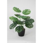 Yapay Devetabanı Monstera Bitkisi Siyah Saksıda 45 Cm
