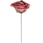Yapay Gül Çiçeği, 19 cm Uzunluk, 7,5 cm Çap, Sıcak Taupe ve Ten Rengi, Gerçekçi Köpük Malzeme