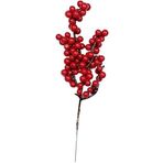 Yapay Kırmızı Çobanpüskülü Meyveleri Yapay Holly Berry Yapay Kırmızı Meyveler Yapay Böğürtlen Dalı Dekoratif Dallar Noel Ağacı Süsü için Noel Çelenk - 25 Adet