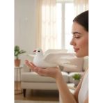 Yapay Kuş Beyaz Güvercin Dekoratif Beyaz Kumru Güvercin 18Cm Vitrin