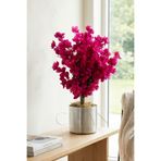 Yapay Mor Bahar Dalı Ağacı Metal Saksılı - 60 Cm
