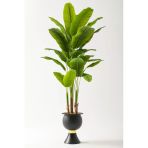 Yapay Muz Ağacı 220 Cm 20 Yaprak Balon Saksı