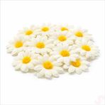 Yapay Papatya Çiçek Kafası 4 cm x 20 Adet - Beyaz