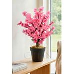 Yapay Pembe Bahar Dalı Ağacı Plastik Saksılı - 60 Cm