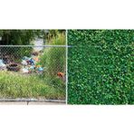Yapay Sarmaşık Çit Perdesi, 3 m x 1 m, Genişletilebilir Sahte Gizlilik Çit Rulosu, Bahçe, Balkon, Dış Mekan Dekorasyonu için Fermuar Bağları ile (1,5 x 3 m)