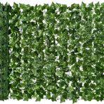 Yapay Sarmaşık Gizlilik Çit Ekranı - Dış Mekan Balkon için Dekoratif Bahçe Eskrim 1.5x10m Yeşillik UV Dayanıklı Kolay Kurulum Dış Mekan Dekoru