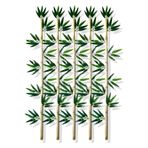 Yapay Yapraklı Dekoratif Bambu Çubuğu 120 Cm 5 Adet Islak Doku