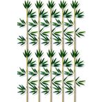 Yapay Yapraklı Dekoratif Bambu Çubuğu 80 Cm 10 Adet Islak Doku