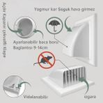 Yapı Kalite Davlumbaz Aspiratör Baca Çıkış Kapak Kapağı Havalandırma Çekvalf Başlığı Haşare Önleyici Menfezi
