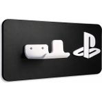 Yapı3D Playstation Oyun Kolu Duvar Askısı | Ps5 Dualsense Uyumlu | Dekoratif Siyah Gamepad Standı - Siyah - Beyaz